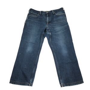 Duluth Trading Co Men's Ballroom Relaxed Fit Jeans Blue Denim 37x28 Actual 36x28